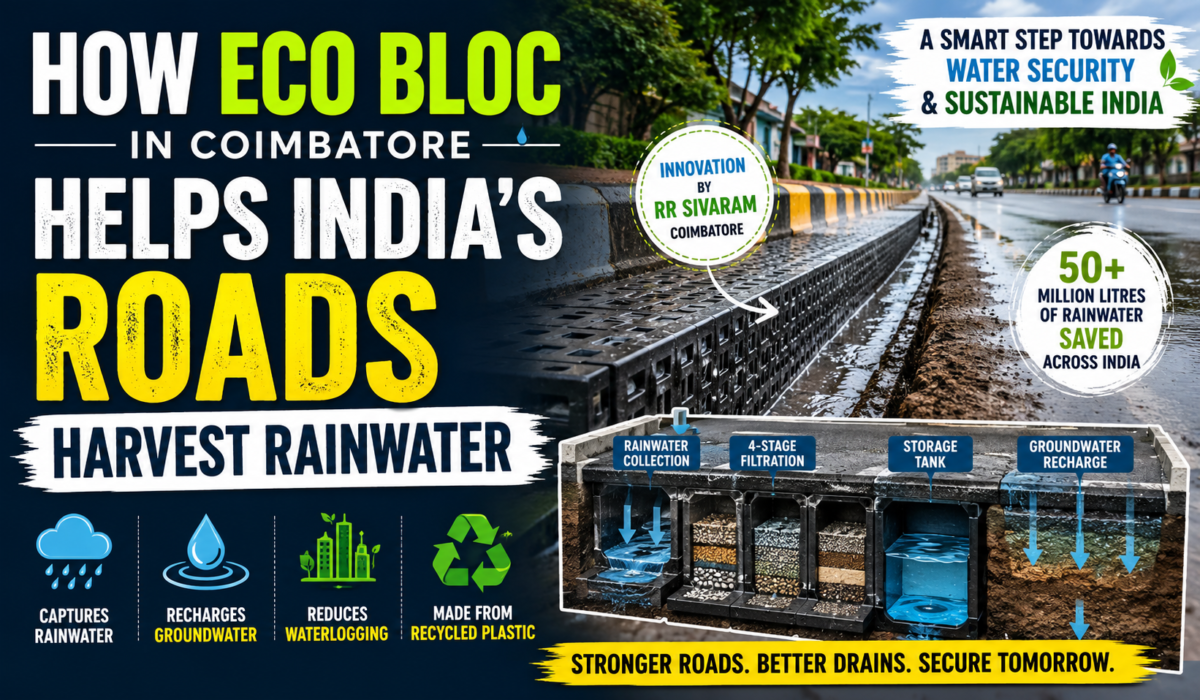 Eco blocks in water harvesting